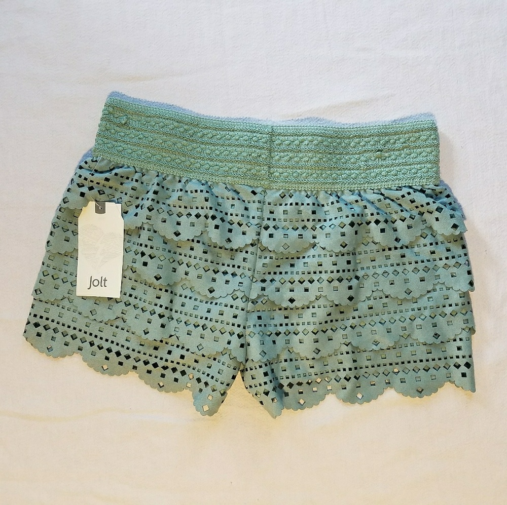 Jolt Textured Mint Shorts Size XS